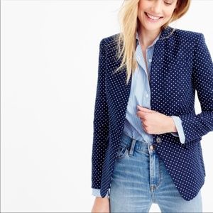 *NEW* J. CREW POLKA-DOT REGENT BLAZER IN LINEN (2)
